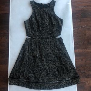 Ella Moss black and gold cut out dress Sz XS